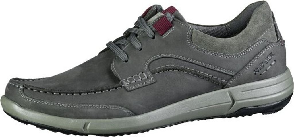 Josef Seibel Enrico 26, sportliche Herren Nubukleder Halbschuhe in grau, herausnehmbares Josef Seibel Fußbett