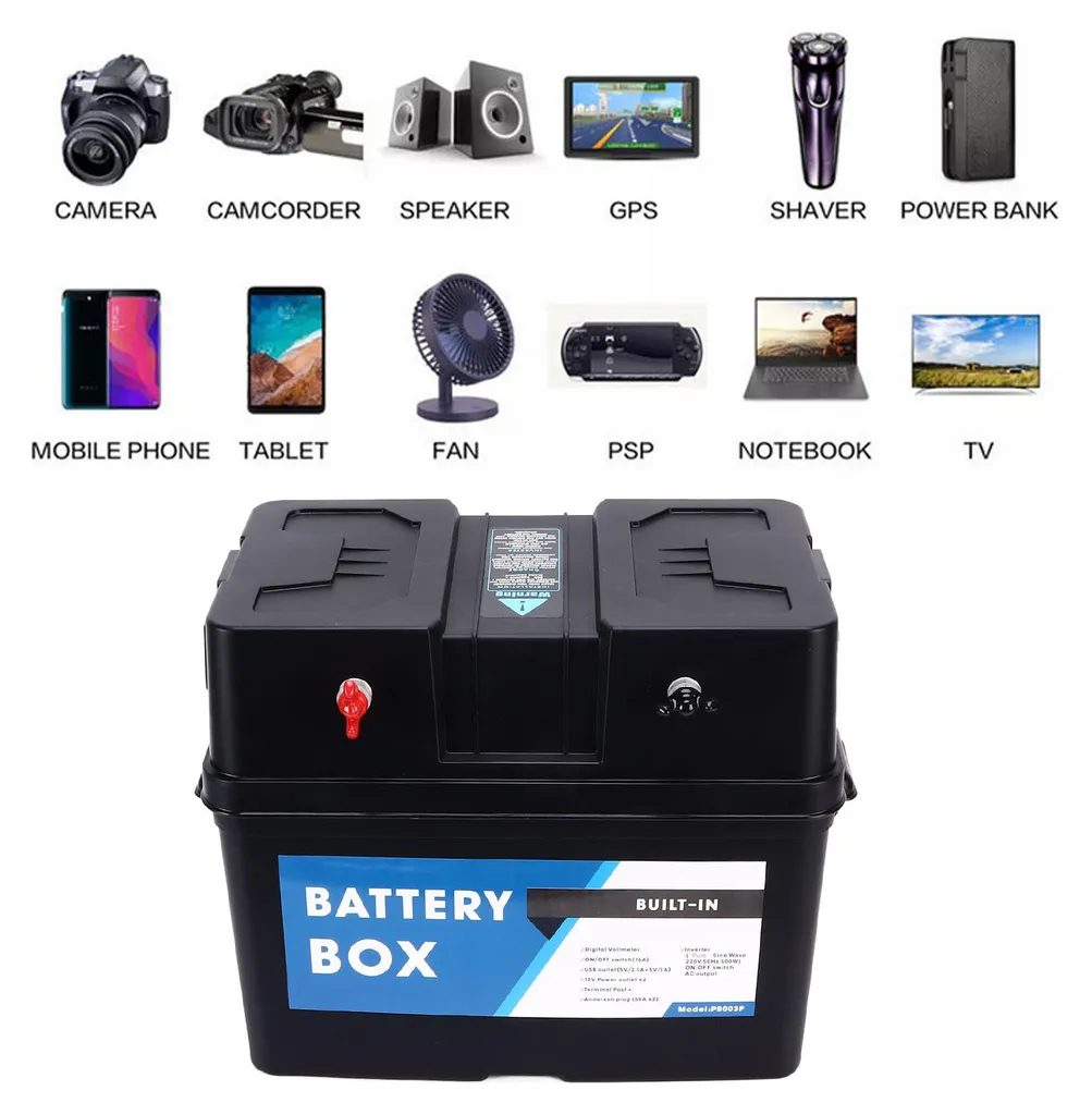 Station d'alimentation portable 500W avec convertisseur 12V 220V auto - 20