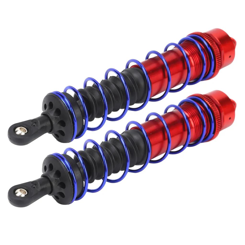 Ammortizzatore per auto RC da 4 pezzi Ammortizzatore in lega di alluminio stabile ad alta elasticità anteriore per E Revo 1/16 RC Car (Blu