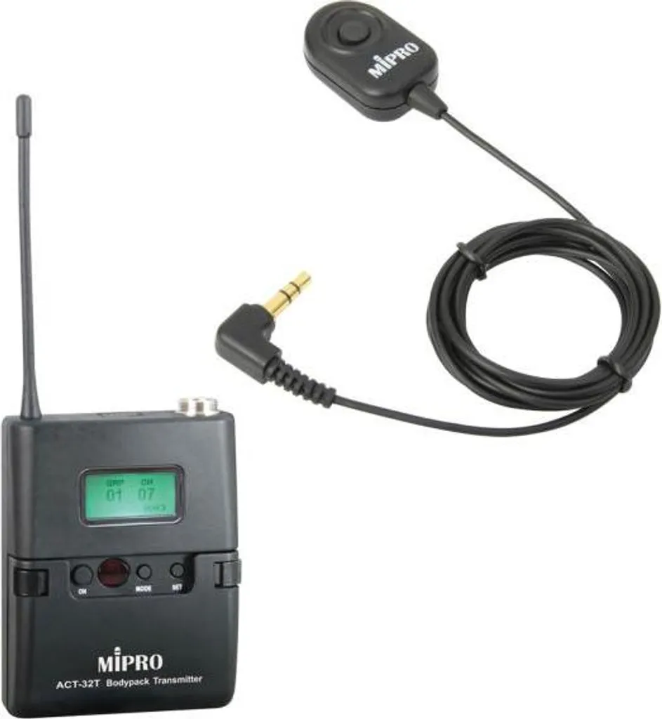 Émetteur de poche Mipro ACT-32T anti-bruit avec switch de sourdine MJ-70