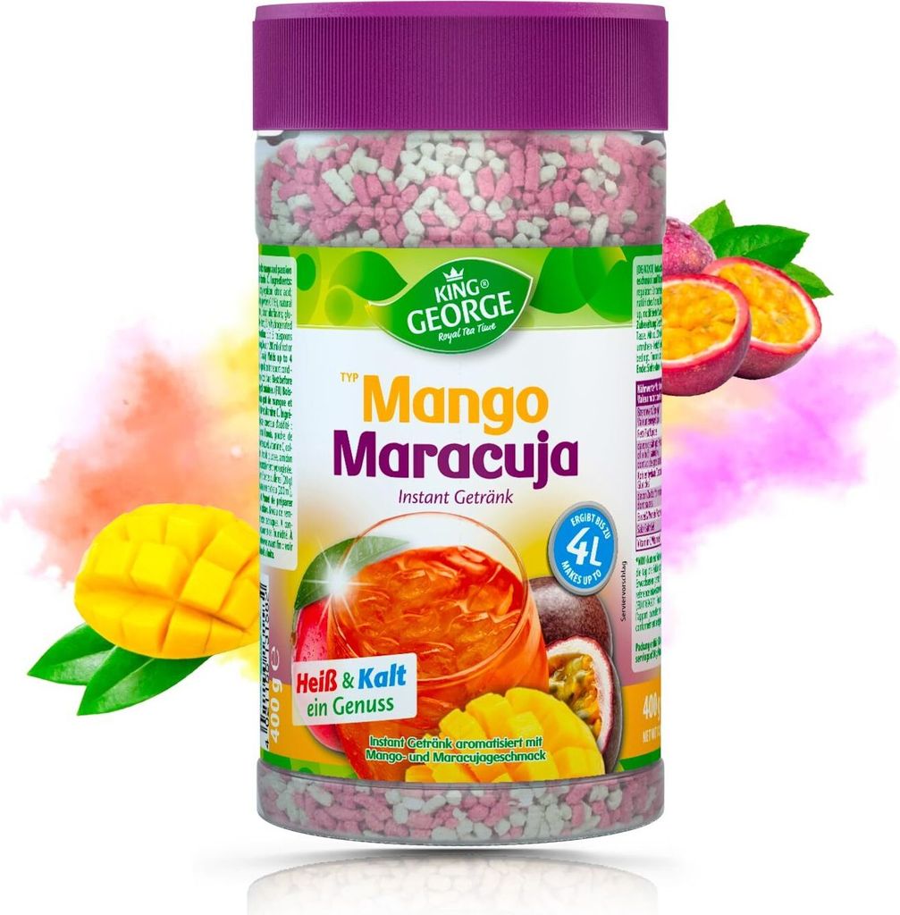 KING GEORGE Instant Tee Mango Maracuja 12 x 400g Passion Produktbild 