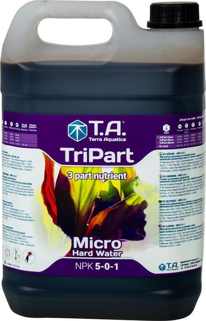 GHE FloraMicro / T.A. TriPart Micro, 5L. (Hardwater)