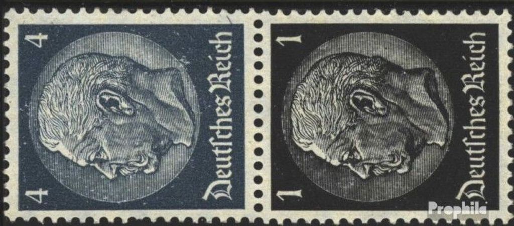 Briefmarken Deutsches Reich 1939 Mi S171 mit Falz Hindenburg WZ 4
