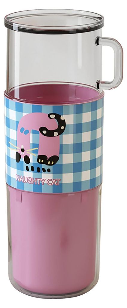Tragbarer Waschbecher mit Dopamin-Motiv, bedruckt mit Polka-Dots, 3-in-1-Mundspülbecher und Zahnbürstenhalter für unterwegs