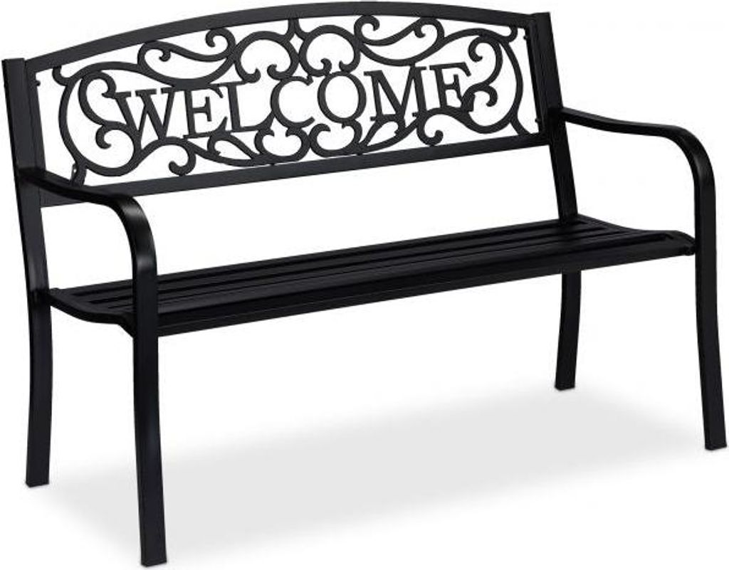Gartenbank Welcome aus Metall