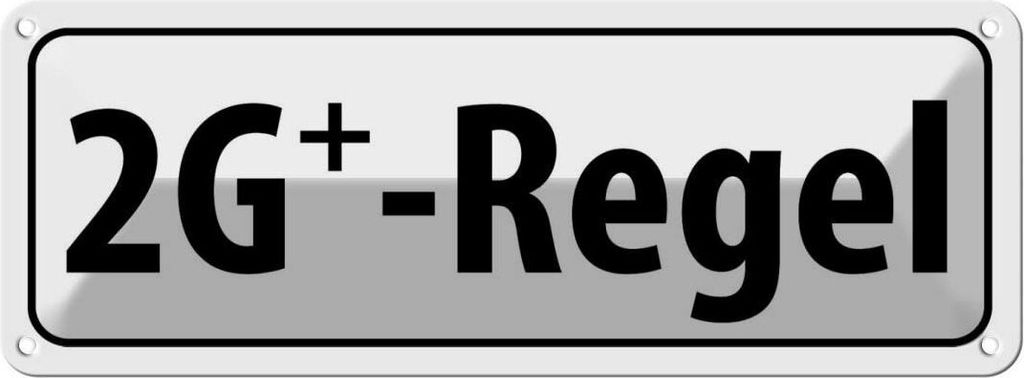 vianmo Blechschild 10x27 cm 2G+ Regel Warnschild Hinweisschild Sicherheit Vorsicht