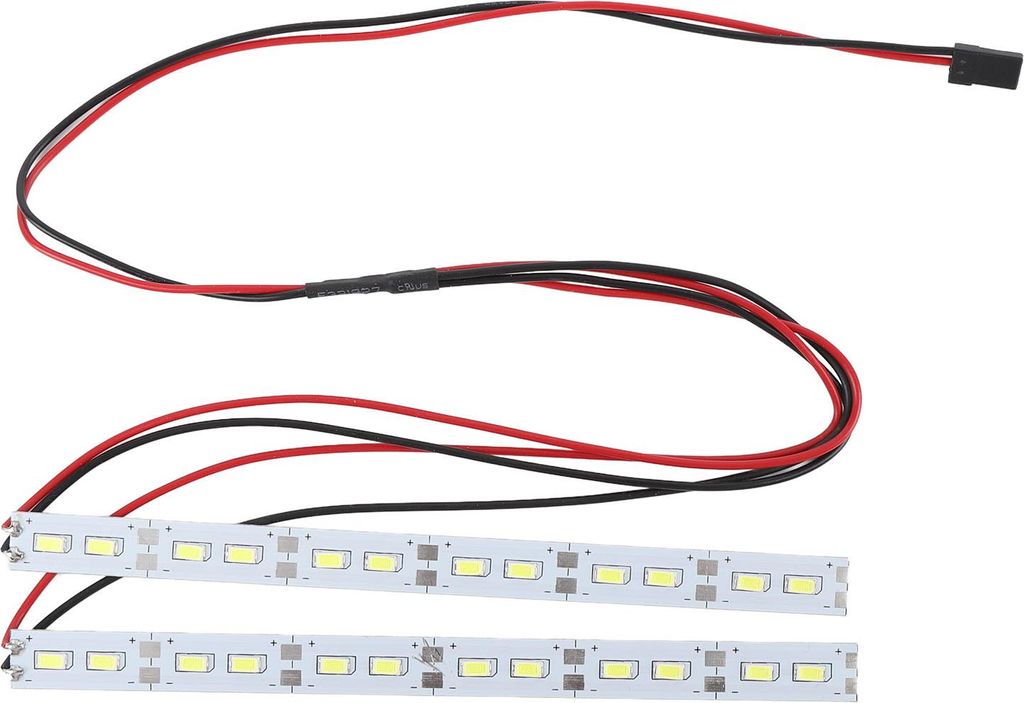 24 LEDs Chassis Light Aluminium Legierung Dekorative Bar für 1/10 1/8 Skala -RC -Modell für Off -Straßenauto Weiß