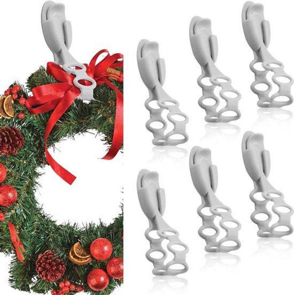 Verstelbare Kerstslingerhaken für Herstellbare Kerstslinger - 6er-Pack - Krans Kous Halter - Schaukelpferd Open Kamin Dekoration