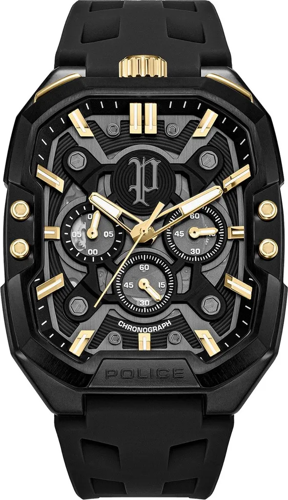 Montre Police Hommes Noir Police-PEWGO0092204 - Design Rock et Urbain