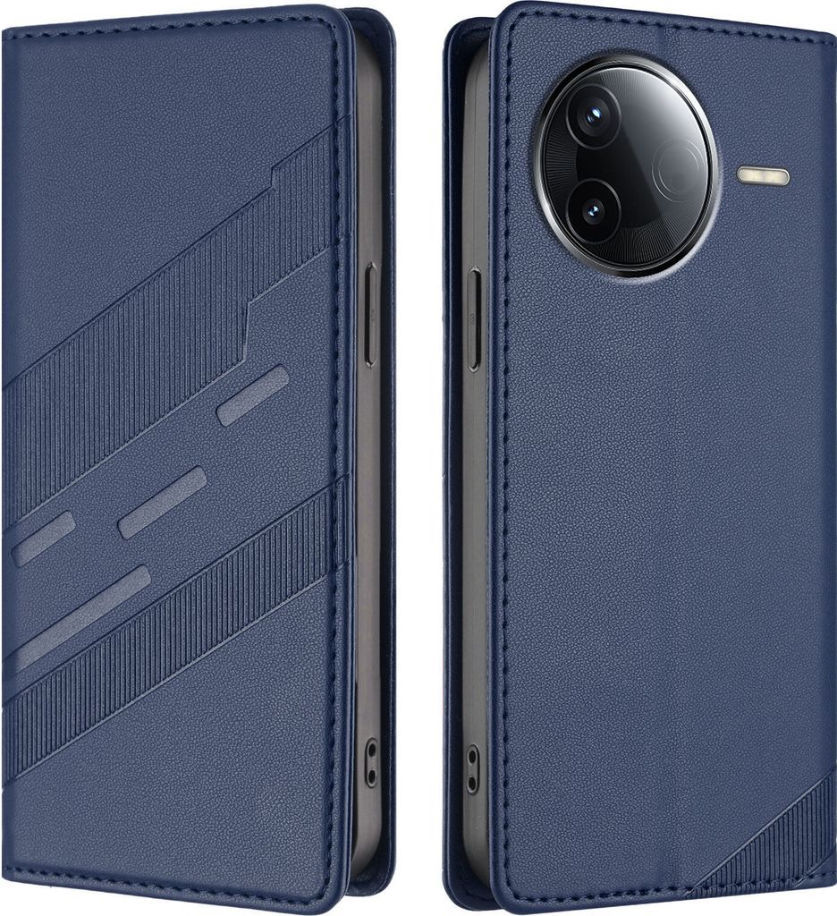 Hülle für Xiaomi Redmi K80 / K80 Pro / Poco F7 Pro /Poco F7 Ultra, Kunstleder Brieftaschen Handyhülle mit Kartenfach und Standfunktion Blau