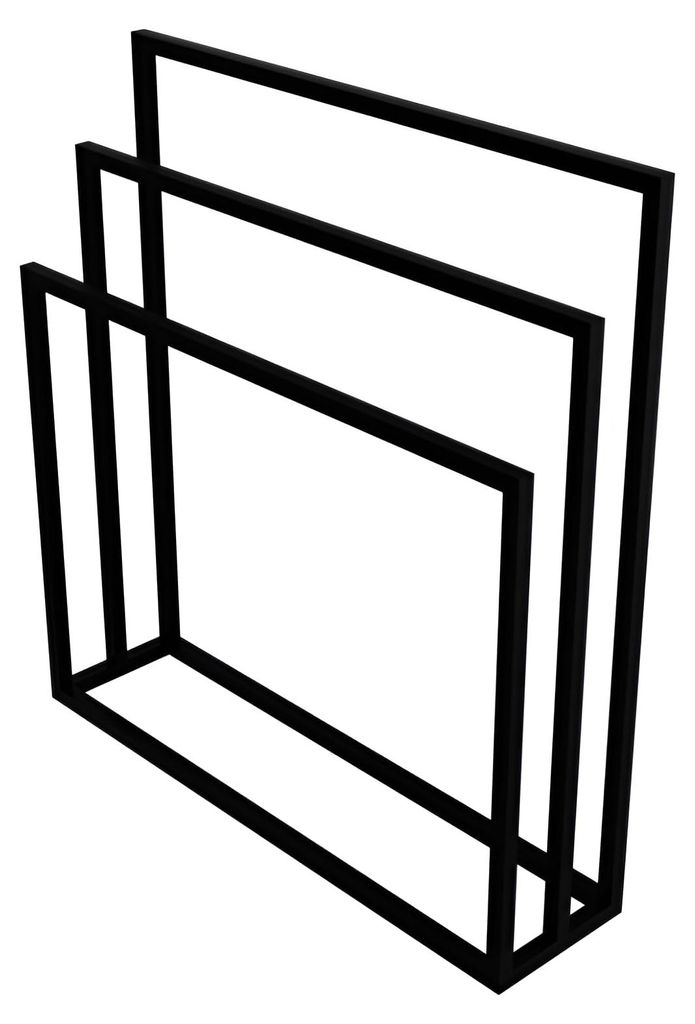 LAVITA Handtuchständer Halmahera 800 Schwarz, 80 x 20 x 85 cm – Produktansicht