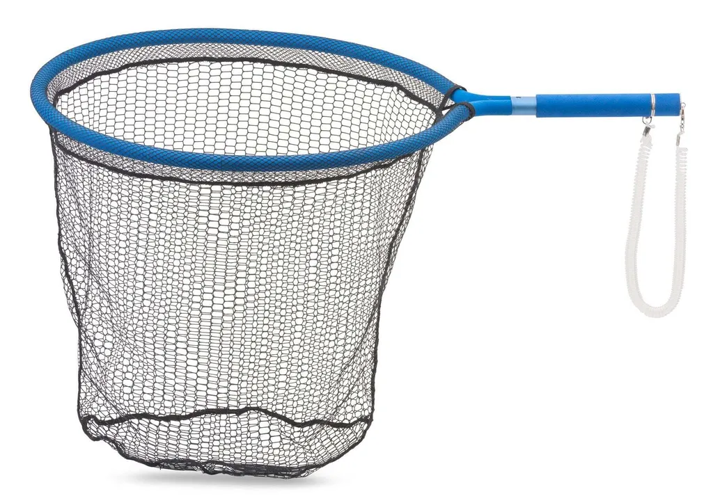 Épuisette de wading avec fixation magnétique et filet rubber