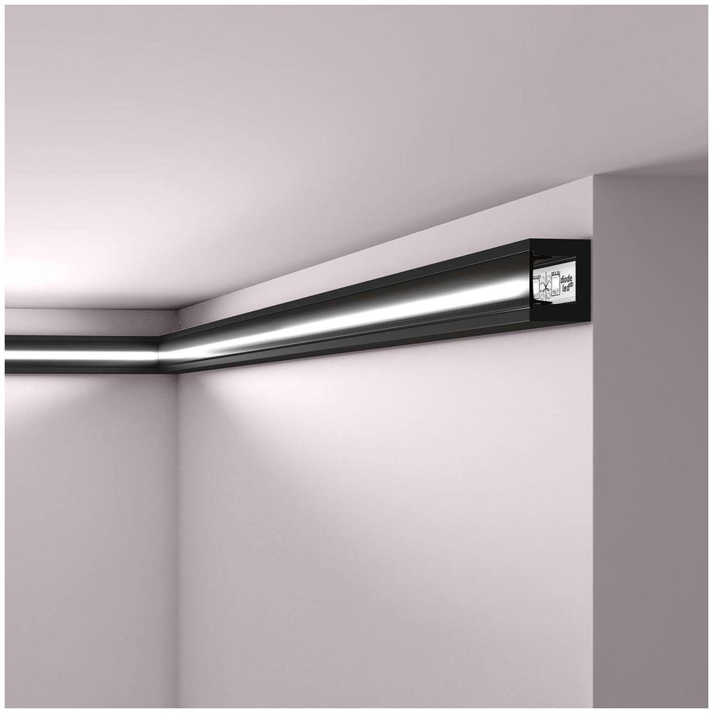 NMC IL12 BLACK WALLSTYL Eckleiste Wandleiste lackiert Produktbild 