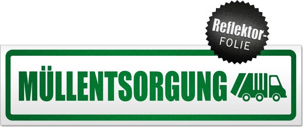 Müllentsorgung Müllauto Magnetschild Schild magnetisch
