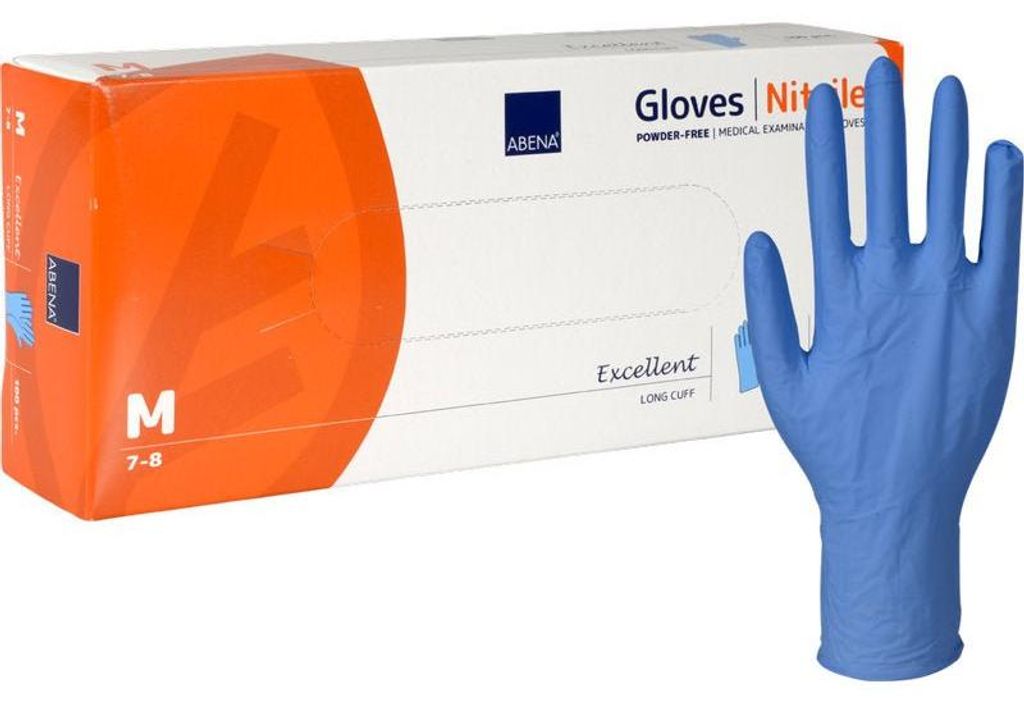 Nitril Handschuhe x-Lang puderfrei M 100 St Produktbild 