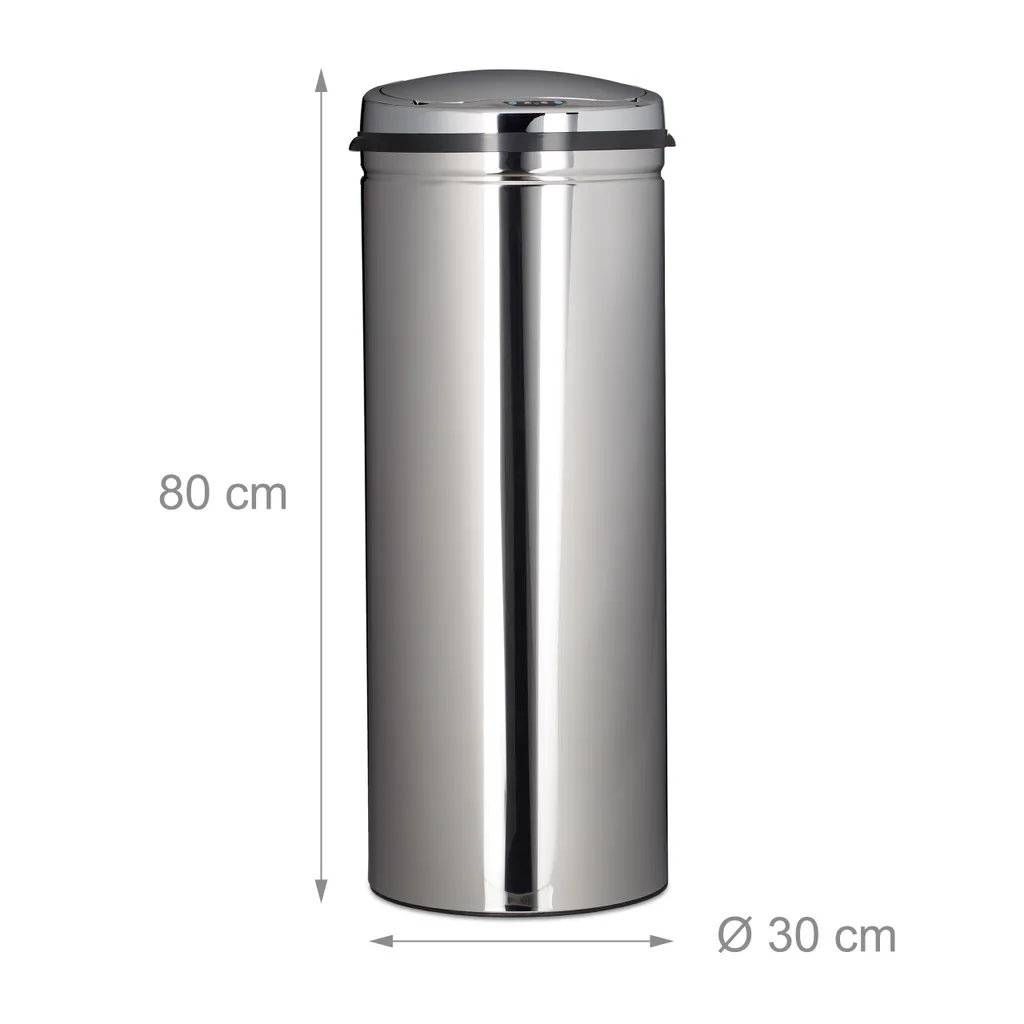 Grande Poubelle 50 L pour Famille avec Capteur Automatique Pratique