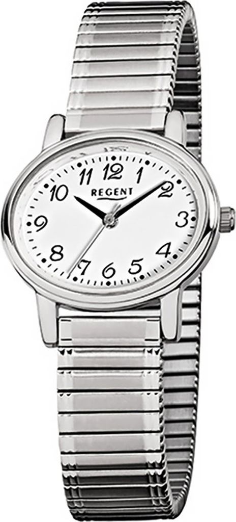 Regent Stahl Damen Uhr F-891 Quarzuhr Armband silber D2URF891