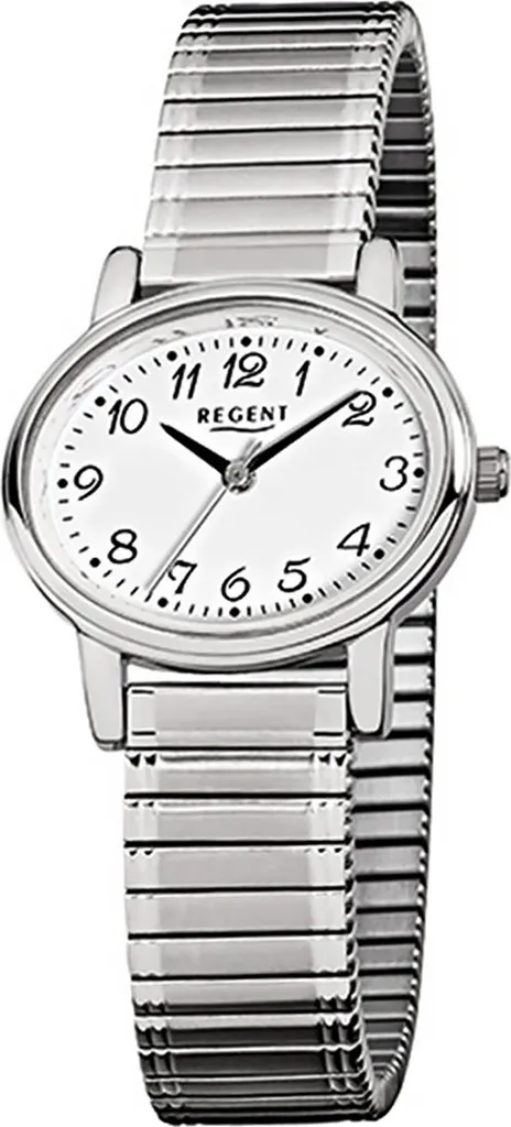 Montre quartz Regent F-891 argentée pour femme, cadran épuré