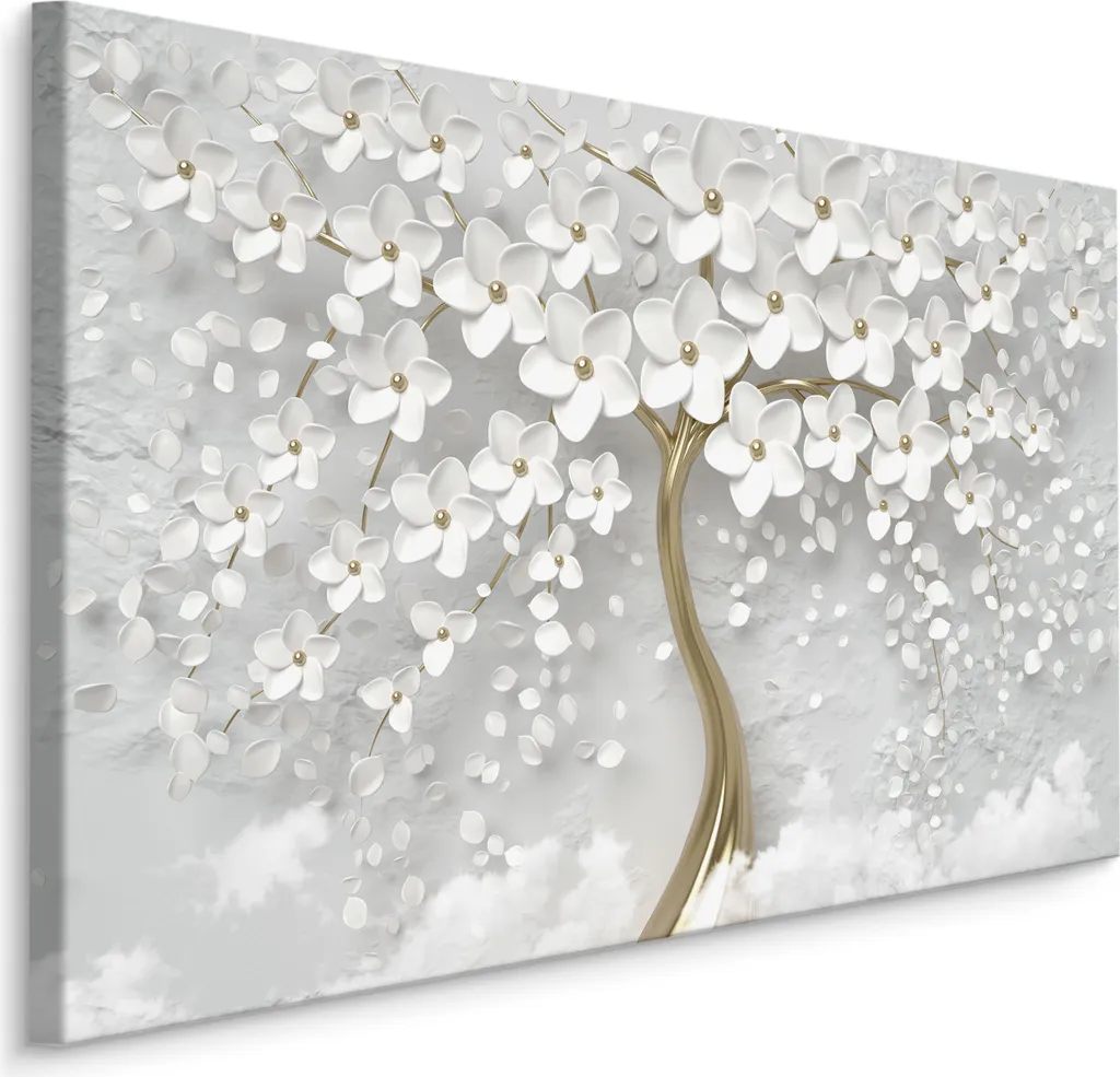Muralo Quadro Albero BLUMEN 120x80 - Tela Astratta Facile da Appendere