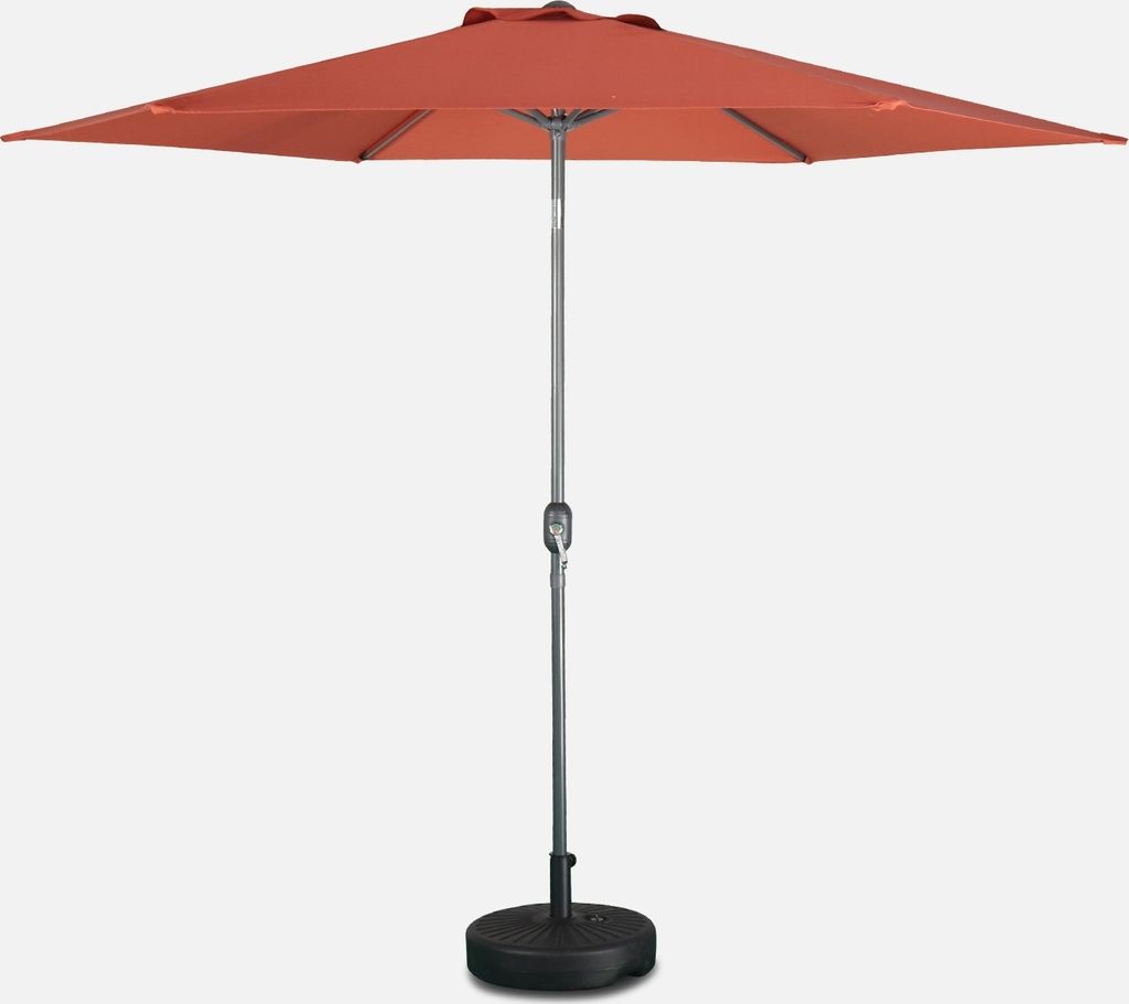 sweeek - Gerader runder Sonnenschirm Ø3m - Terrakotta Produktbild 