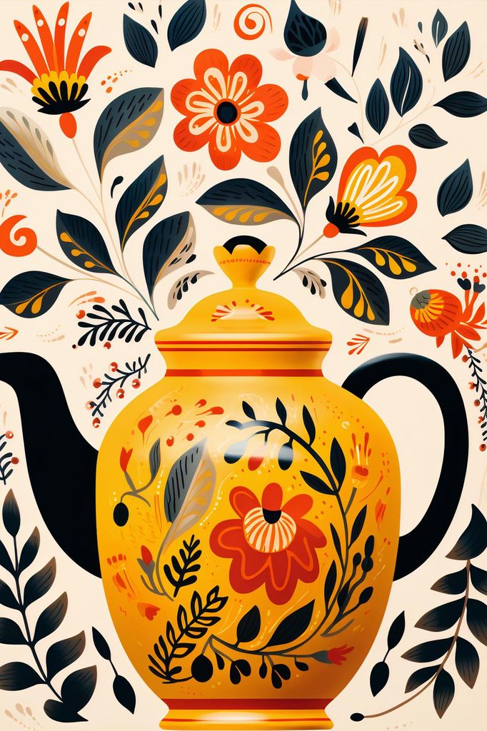 Plakat 61x91,5cm Erinnerungen aus dem Teesalon