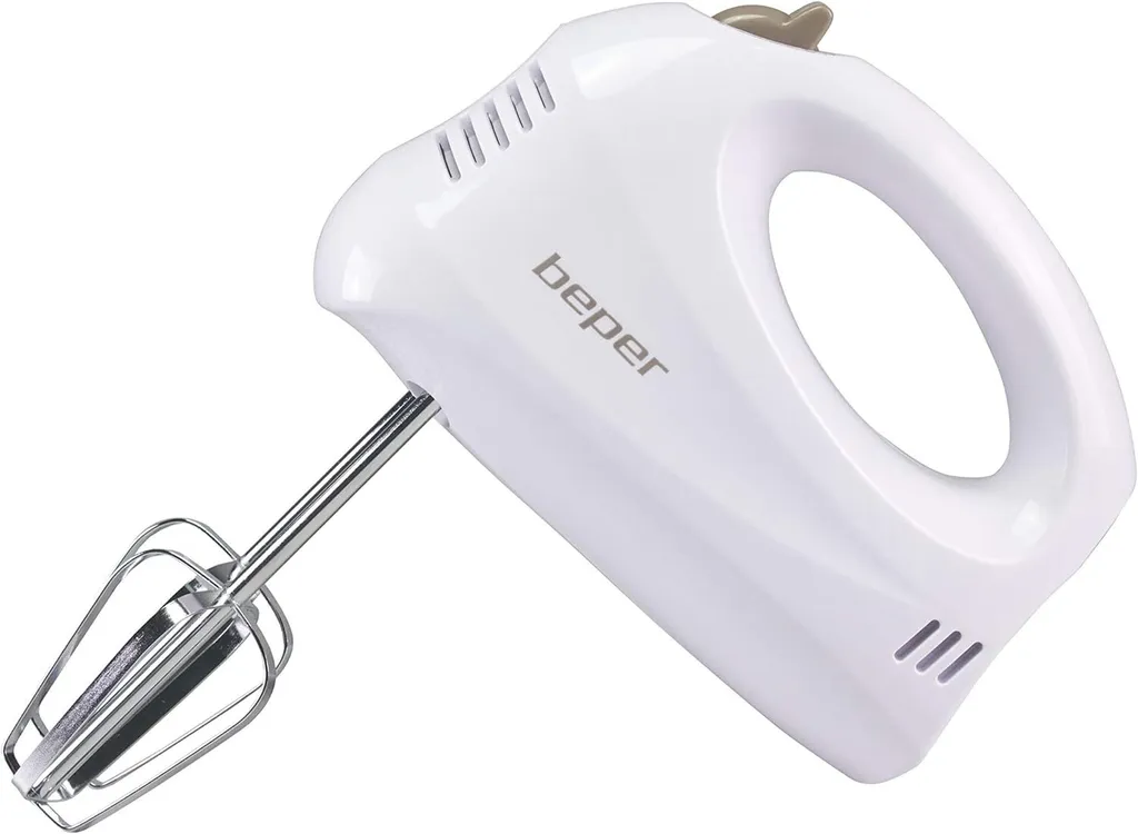 Beper BP.304 Mixeur à main électrique 150W 5 vitesses blanc et rouge