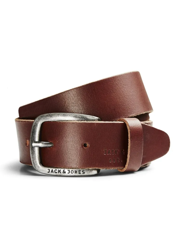 Ceinture Cuir Véritable JACPAUL JACK & JONES avec Boucle Métal Robuste