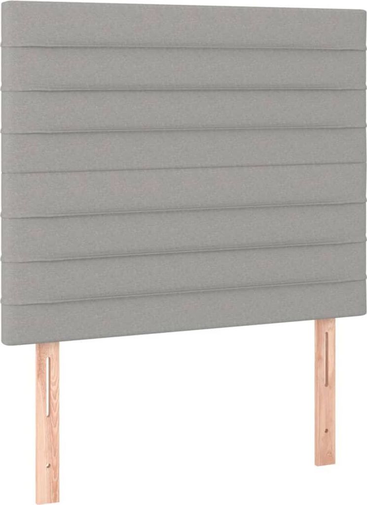 vidaXL Kopfteil Hellgrau 100 x 5 x 118/128 cm Stoff