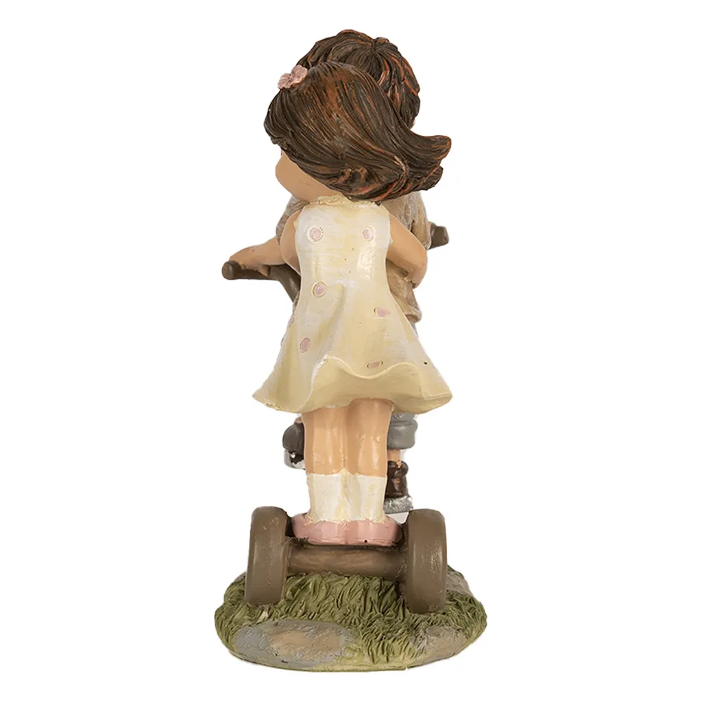 Clayre & Eef Figurine Enfants 14 cm Marron en Polyrésine Style Rétro - 4
