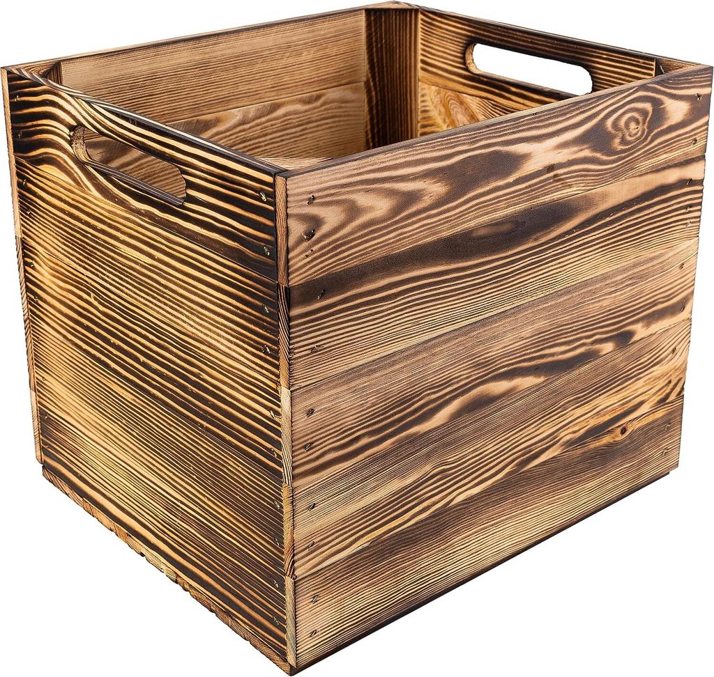 Creative Deco Holzkiste Vintage | passend für alle Kallax Regale | Regalbox mit Griffen 33 x 37x 33cm | Aufbewahrungsbox Kinder Regalbox