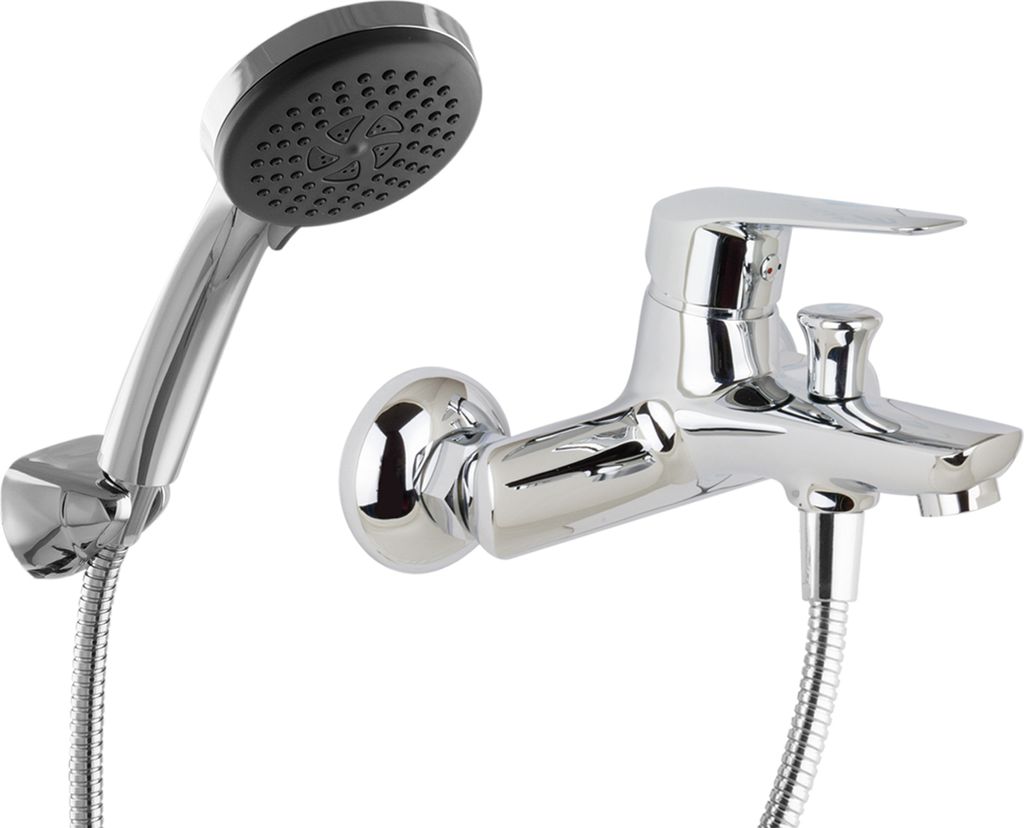 PaulGurkes Aufputz Wannenarmatur Einhandmischer Handbrause Brauseschlauch 1,6m