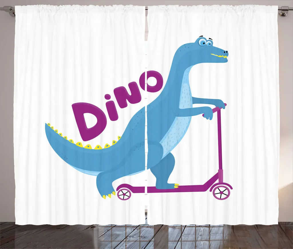 Rideau Facile à Poser pour Chambre Enfant Dinosaures Universel 280cm
