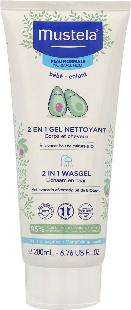 Mustela 2-In-1 Żel oczyszczający do skóry normalnej 200 ml Zdjęcie produktu 