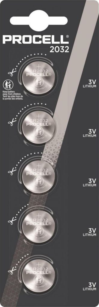 Duracell Procell 5er Blister CR2032 3V Lithium Knopfzelle...