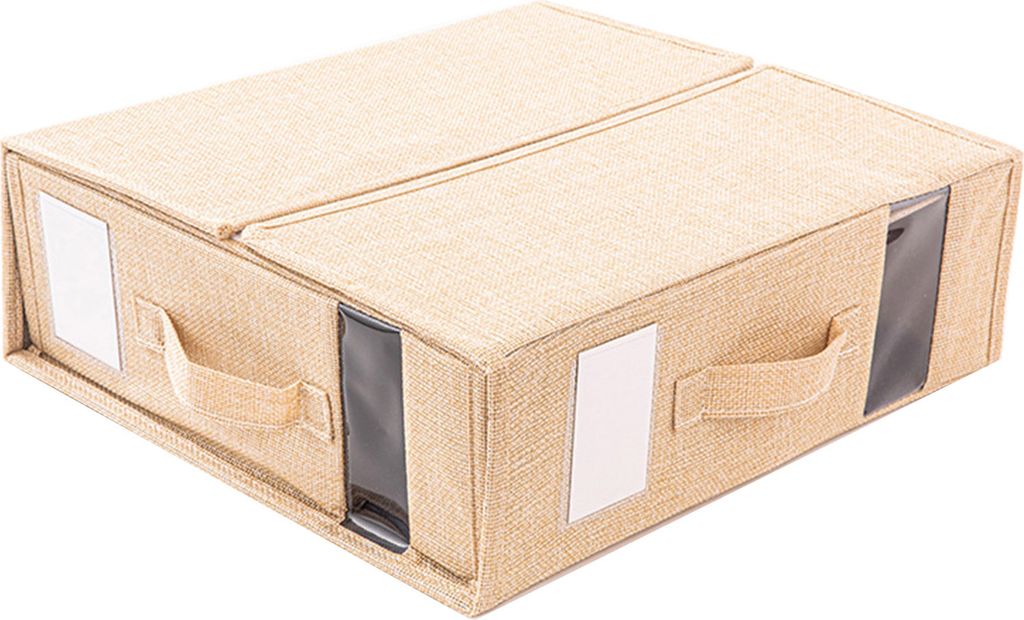 Kleiderschrank-Aufbewahrungsbox, faltbar, mit Griff, transparentes Fenster, Aufbewahrung von Kleidung, Socken, Unterwäsche, Klassifizierung, Aufbe...
