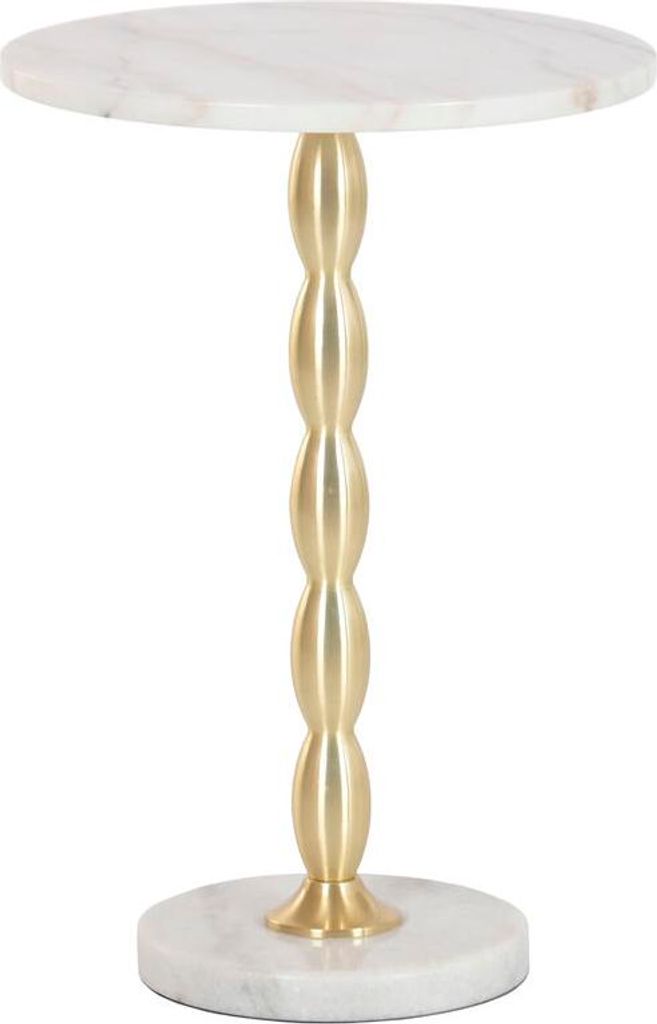 Odkládací stolek Home ESPRIT White Gold 41 x 41 x 57 cm Obrázek produktu 