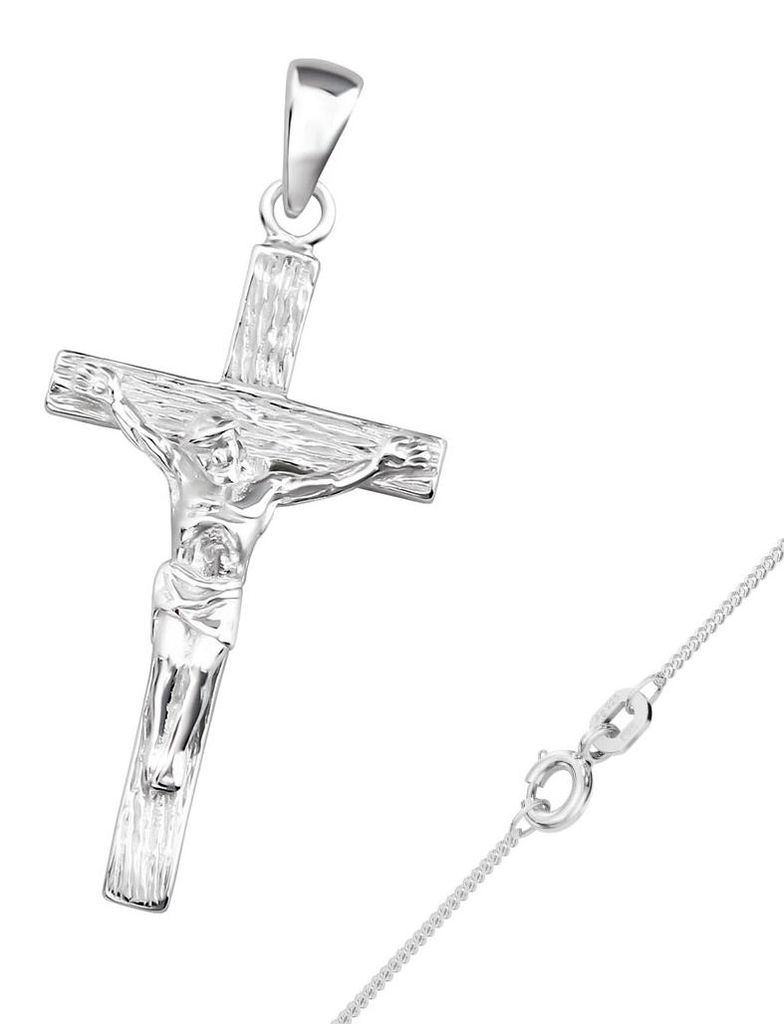 Kette Kreuz: Kruzifix Halskette Silber 925
