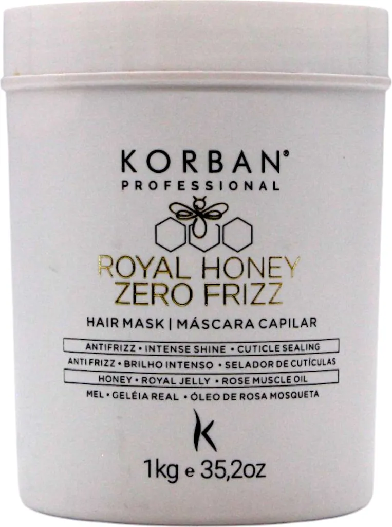 Masque Capillaire au Miel Royal Korban pour un Lissage et Soin Intense