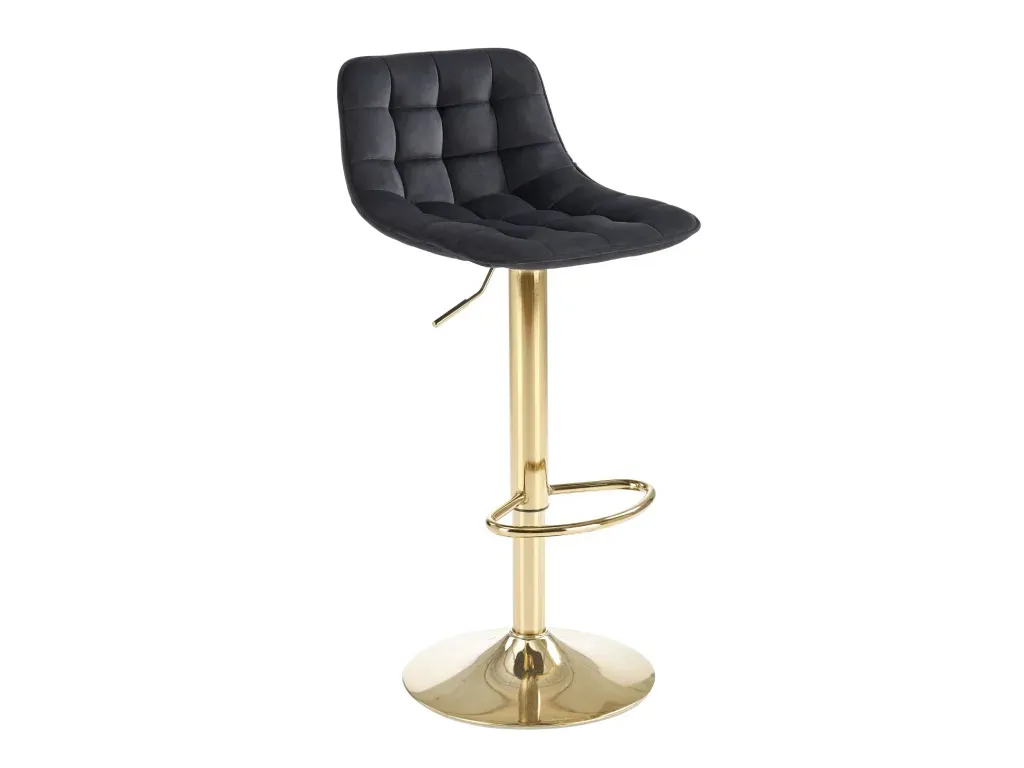 Siège de Bar Velours Noir H-120 pour Îlot Central et Cuisine Design