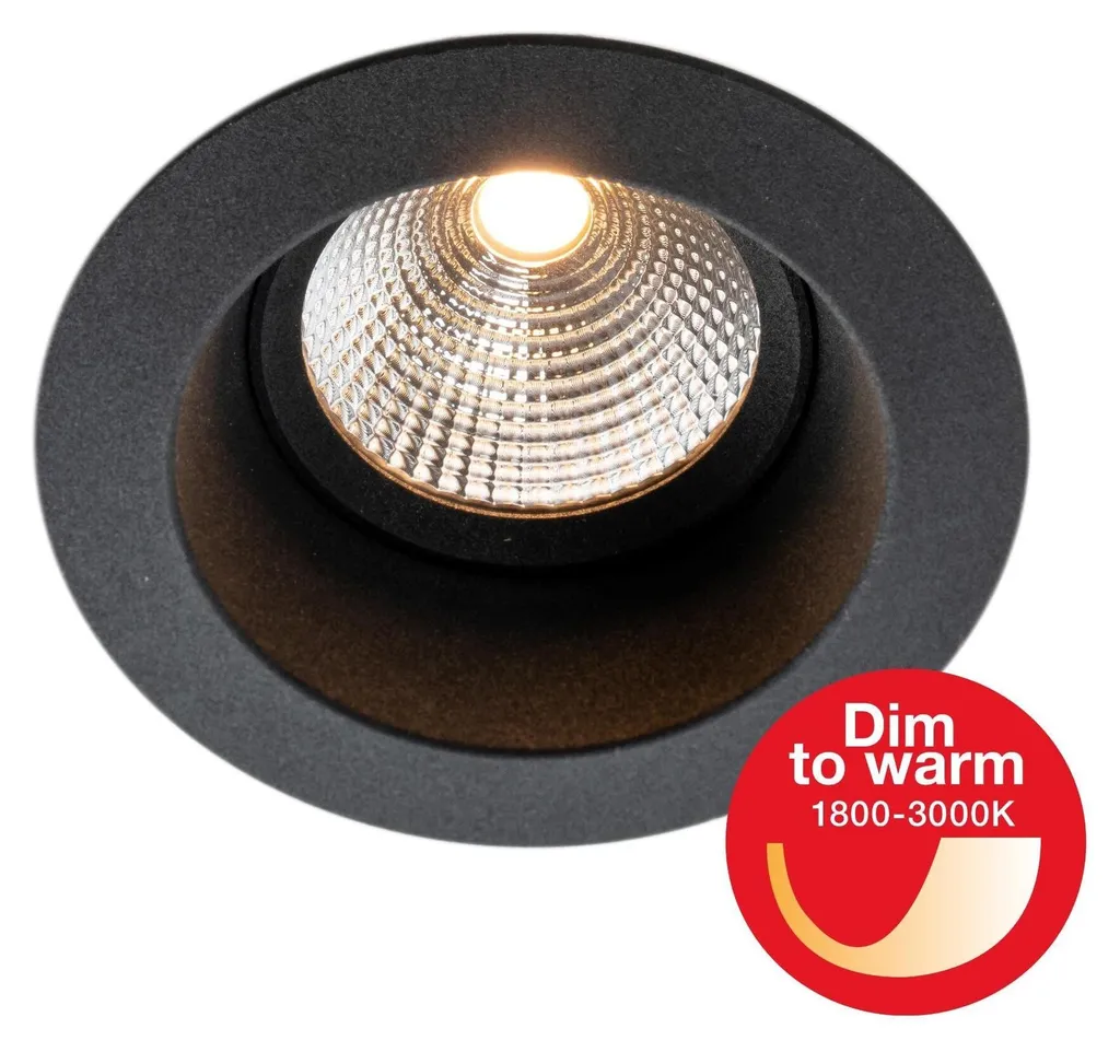 Éclairage plafond SLC ONE SOFT DTW IP44 noir pour ambiance chaleureuse