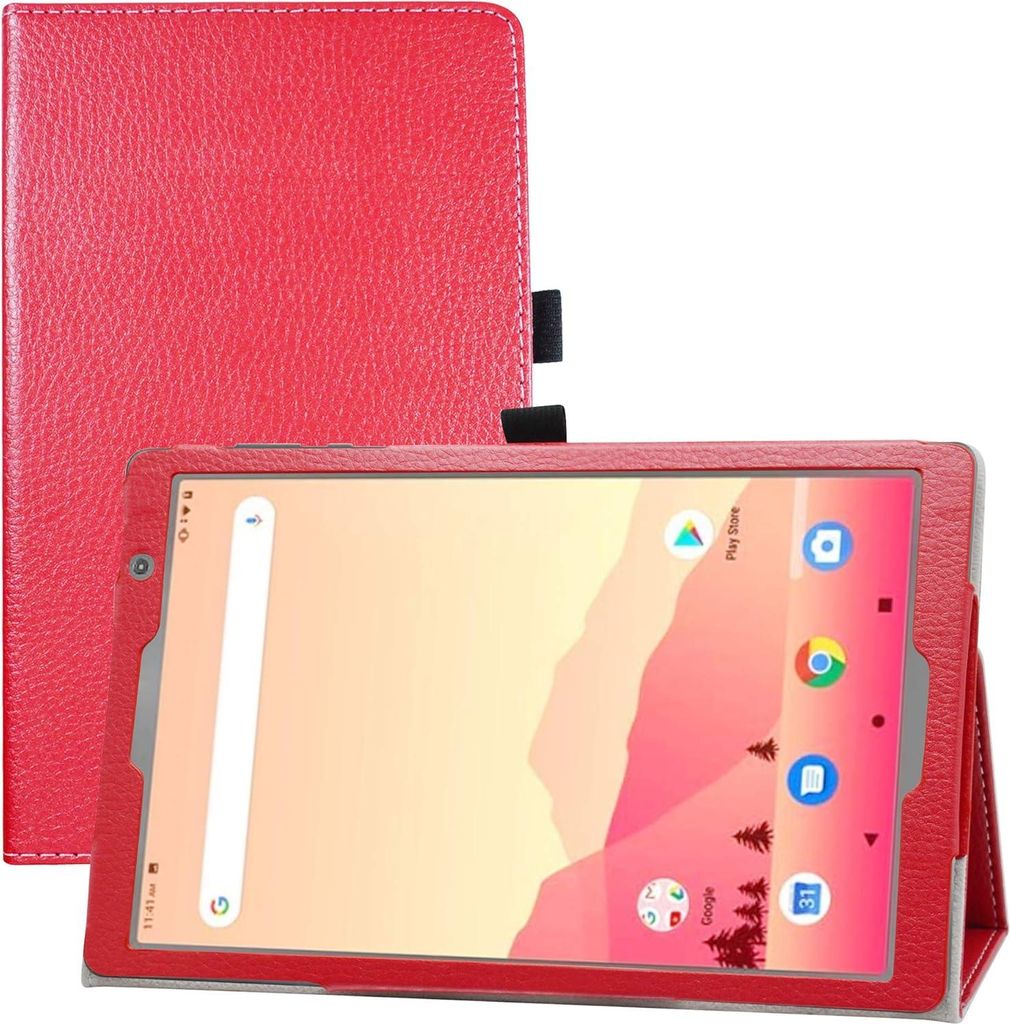 Housse pour Vankyo Matrixpad S20 10 pouces rouge, fermée Image du produit 