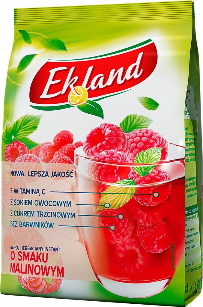 Ekland Herbata Instant o Smaku Maliny 300 g Obrázok produktu 