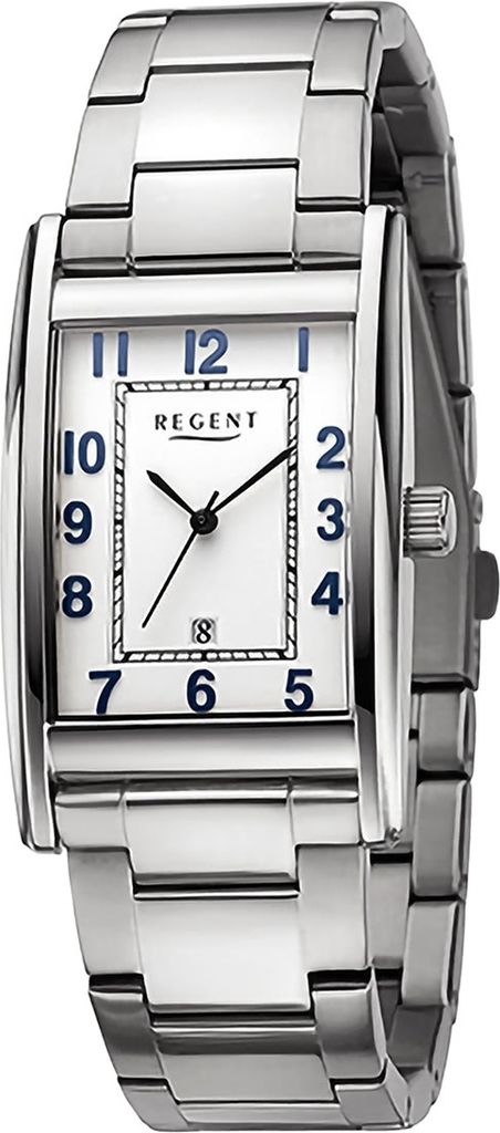 Regent Metall Herren Uhr Armbanduhr Quarz silber Metallarmband D2URF1523