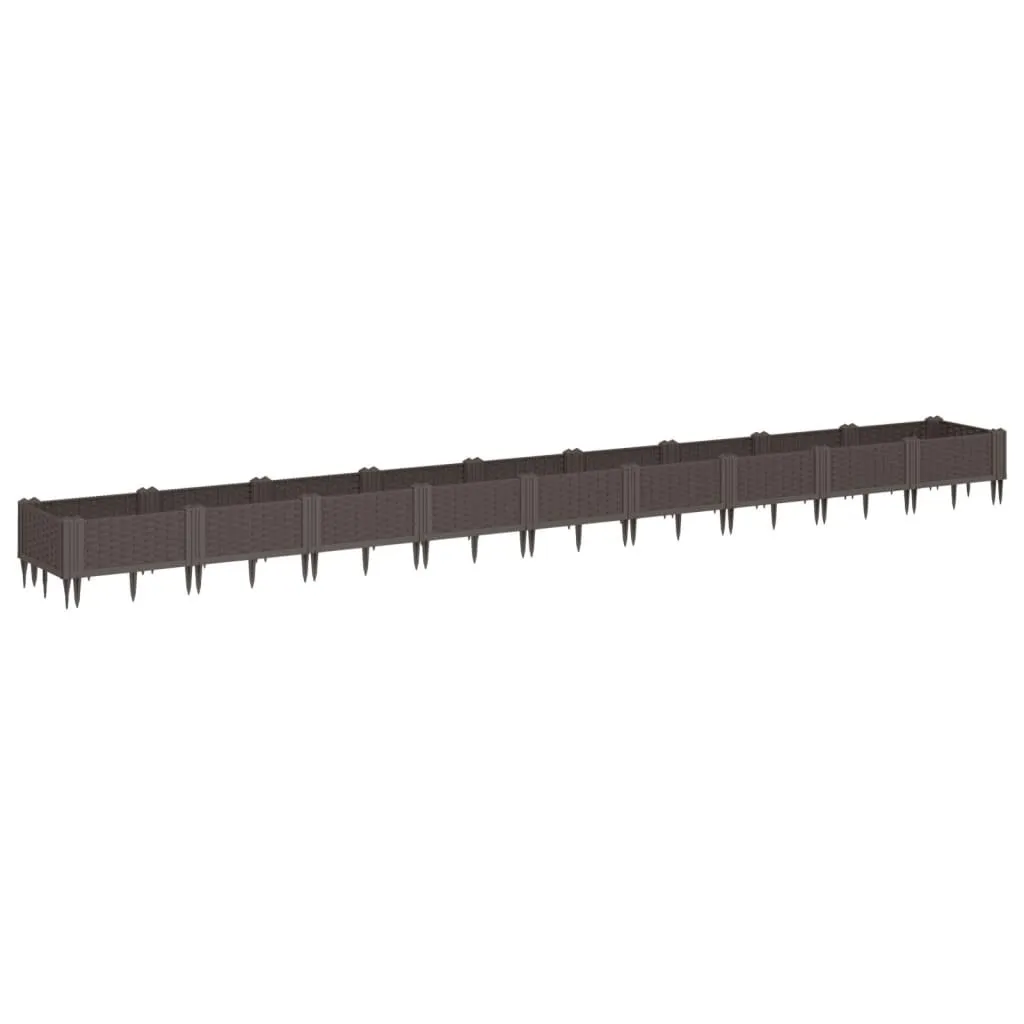 Jardinière en PP avec Piquets : Bordure Durable et Facile à Poser