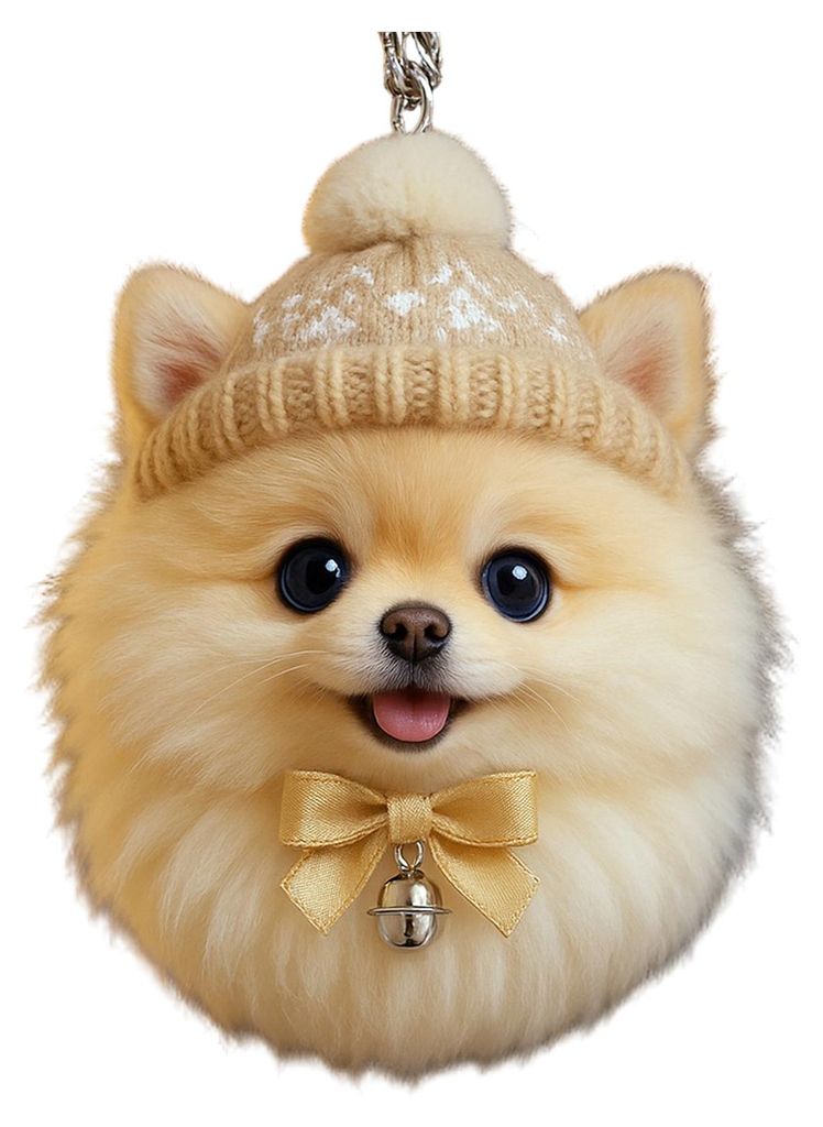 Winterliche Acryl-Katzen-Hängedekoration, Weihnachtsbaum-Strickmütze, Kätzchen, Hund, Kaninchen, Igel, Hängeornament, Tieranhänger
