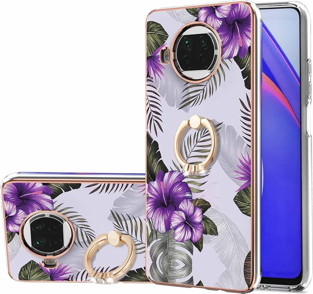 Custodia Xiaomi Mi 10T Lite 5G Viola Silicone TPU con Anello Supporto