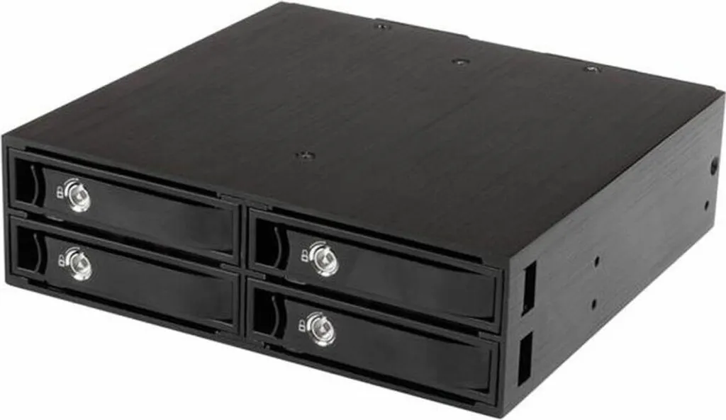 Baie amovible SATA SAS 6Gbps - Rack 4 baies pour disques 2,5 pouces SSD