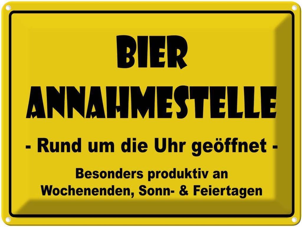 vianmo Blechschild 30x40 cm Alkohol Bier Annahmestelle Produktbild 