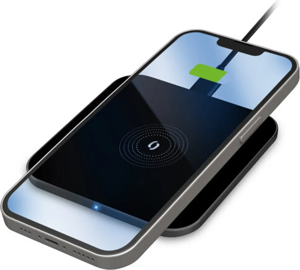 Caricatore Wireless 15W Aligator Pure-Pad: Design Sottile Alluminio Nero