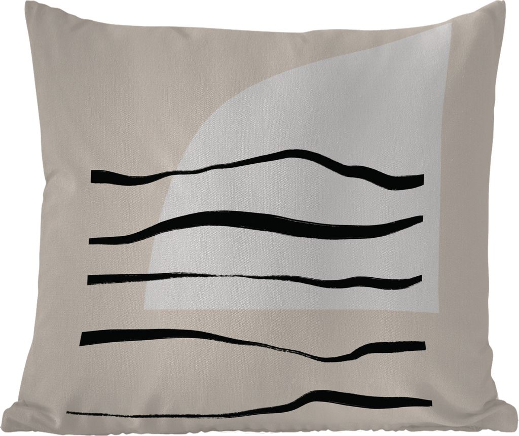 MuchoWow Outdoor Kissen - Abstrakt - Linie - Pastell - 50x50 cm - Wetterfest - Lounge Kissen - Komfortabel - Kissen mit Bild